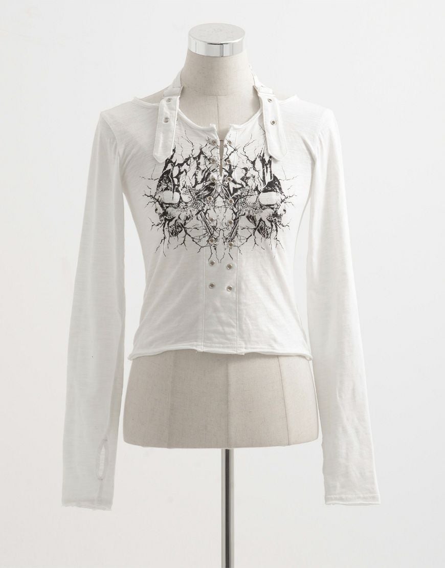 REFLEM【レフレム】ホルターネック長袖カットソー/全2色