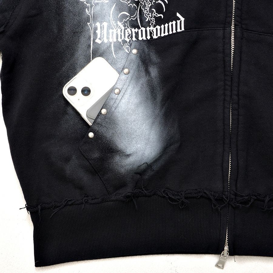 ACRO SELECT【アクロセレクト】ファー付きスプレー加工ダブルジップ