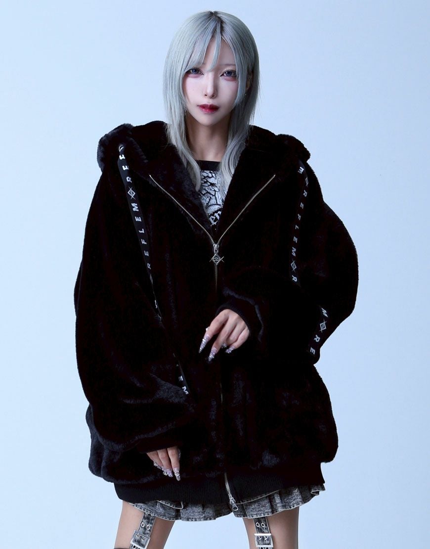 REFLEM【レフレム】うさ耳ファージップアップパーカー/全3色