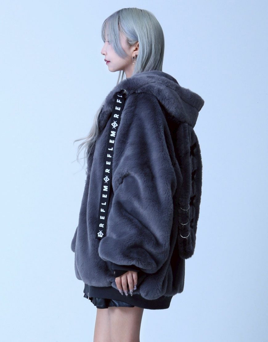 REFLEM【レフレム】うさ耳ファージップアップパーカー/全3色