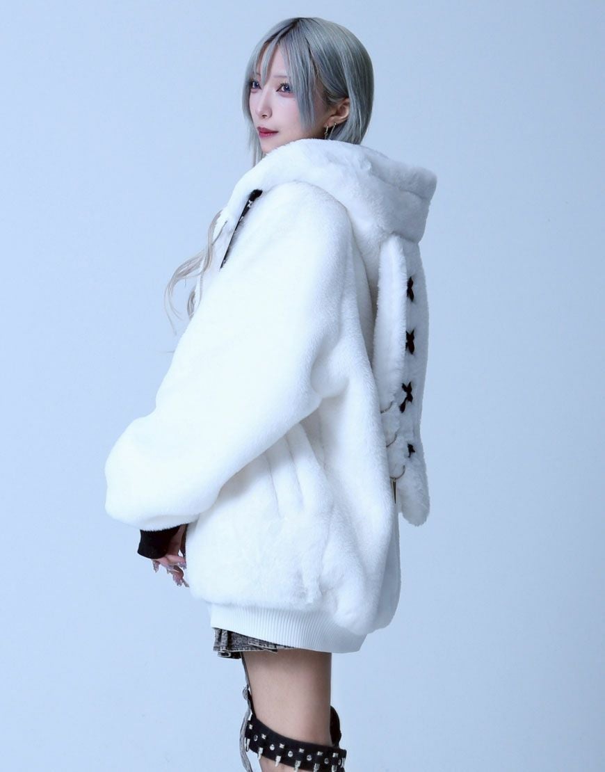 REFLEM【レフレム】うさ耳ファージップアップパーカー/全3色