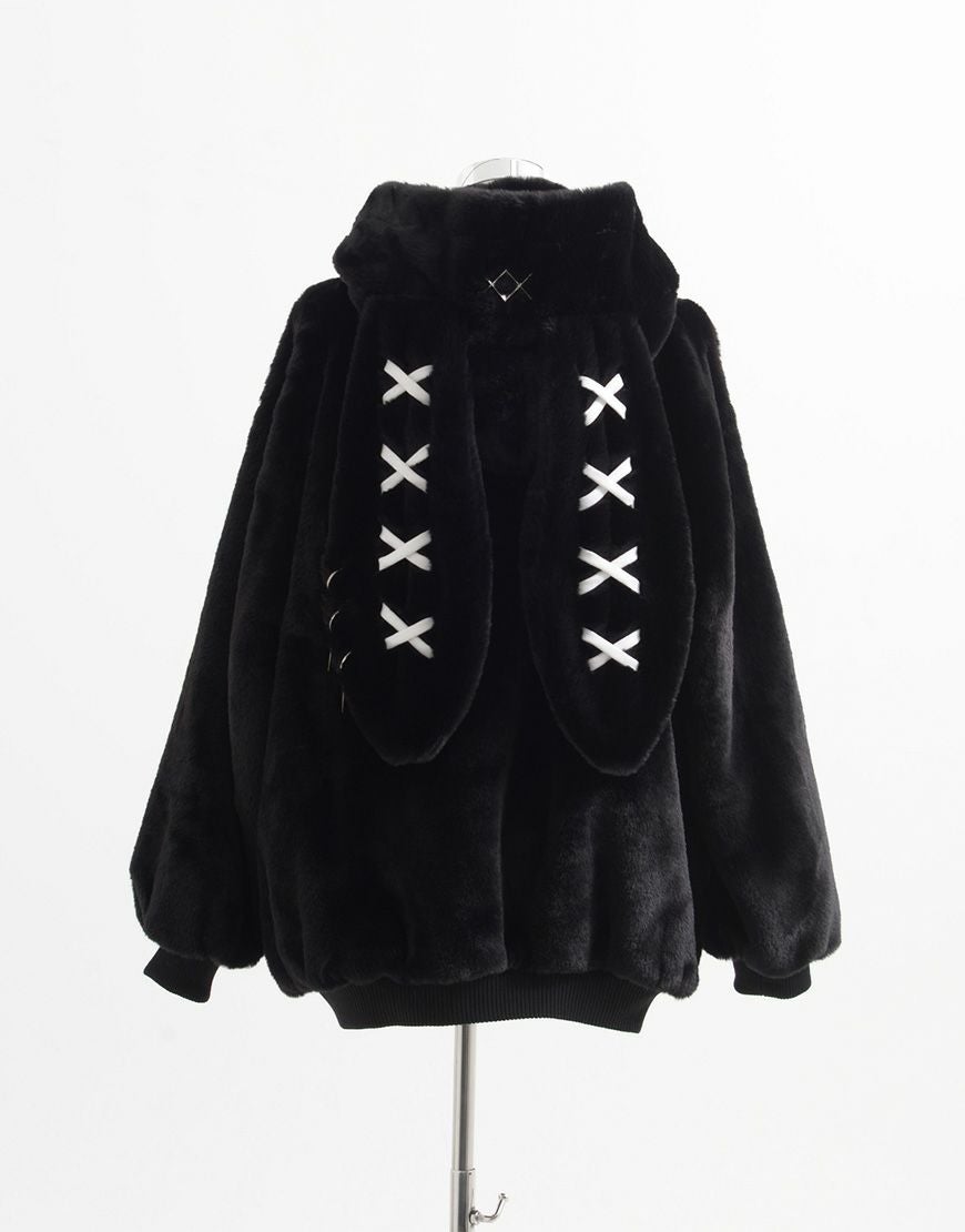 REFLEM【レフレム】うさ耳ファージップアップパーカー/全3色