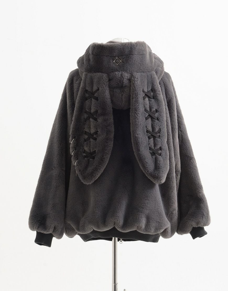 REFLEM【レフレム】うさ耳ファージップアップパーカー/全3色