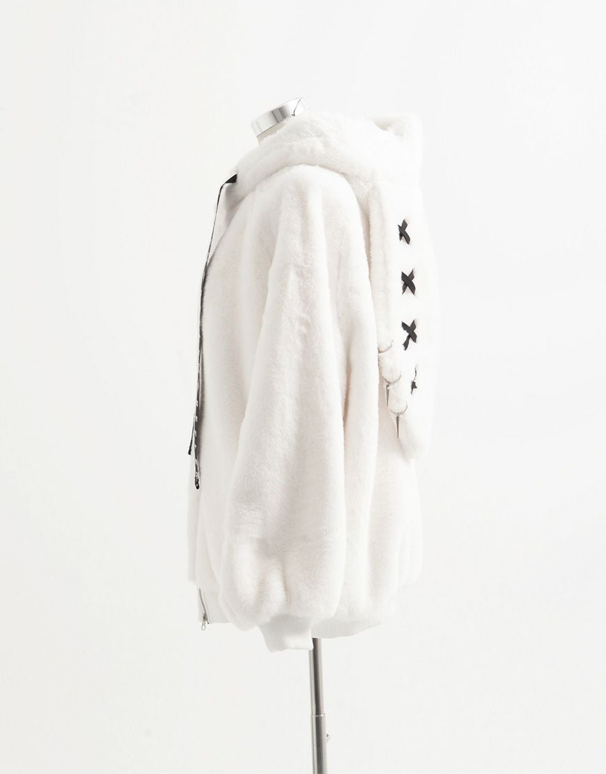 REFLEM【レフレム】うさ耳ファージップアップパーカー/全3色