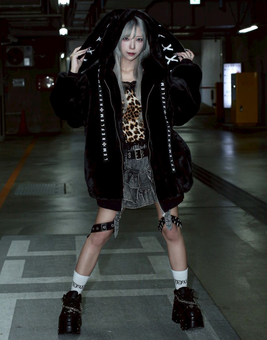 REFLEM【レフレム】うさ耳ファージップアップパーカー/全3色