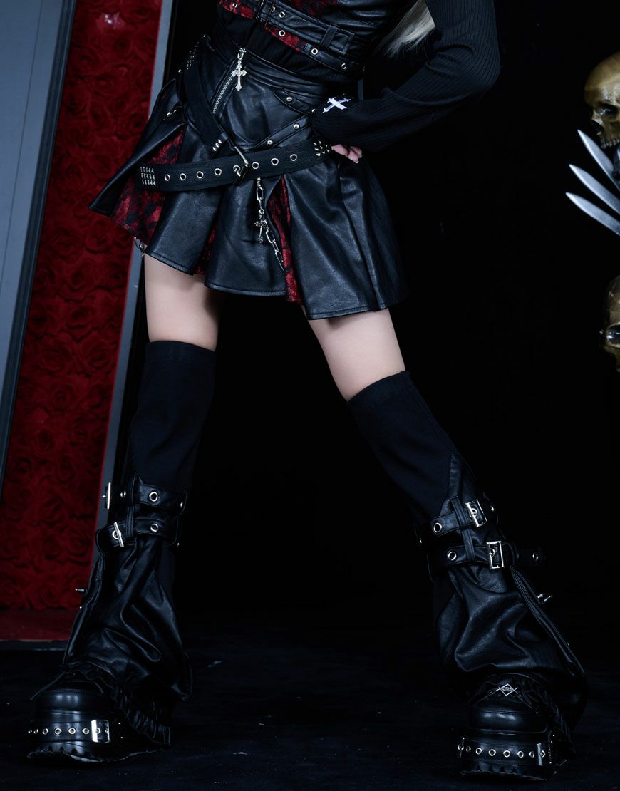 Grrr the Lipper【ガルルザリッパー】昏睡レザープリーツスカート/全2色