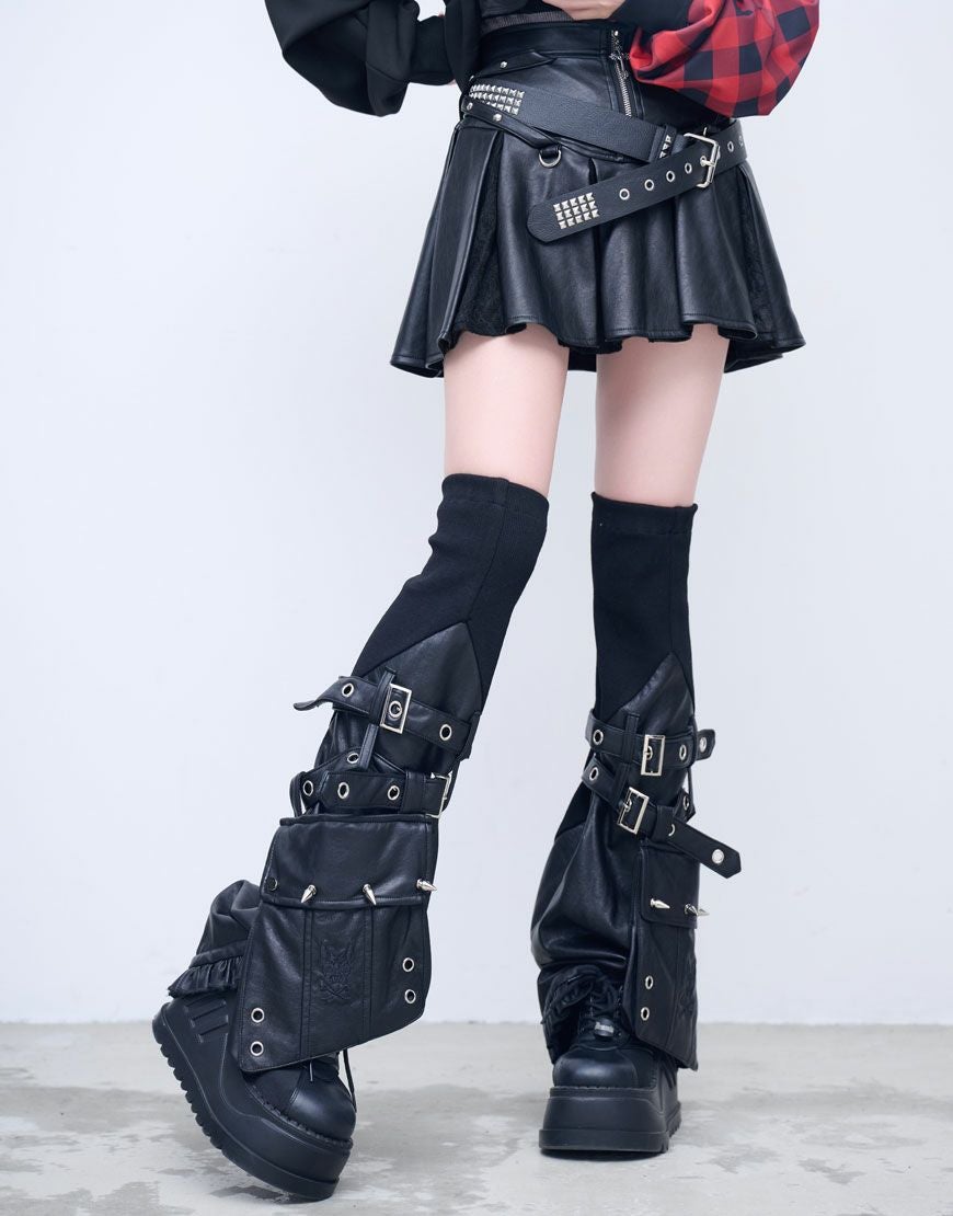 Grrr the Lipper【ガルルザリッパー】昏睡レザープリーツスカート/全2色