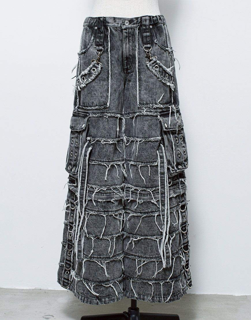 REFLEM【レフレム】2wayツギハギカーゴデニムパンツ/全3色