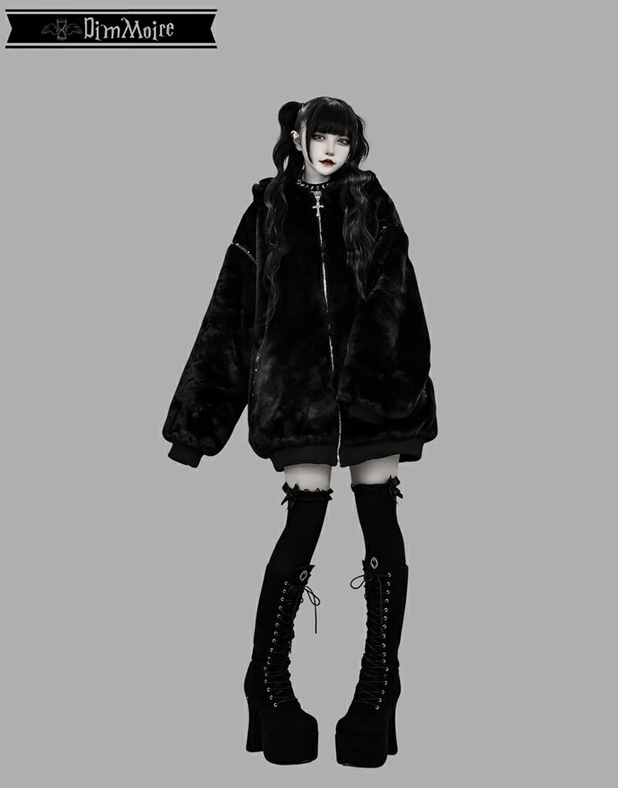 DimMoire BABY DEVIL ファーパーカー DimMoire【ディムモアール】BABY DEVIL ファーパーカー/Black