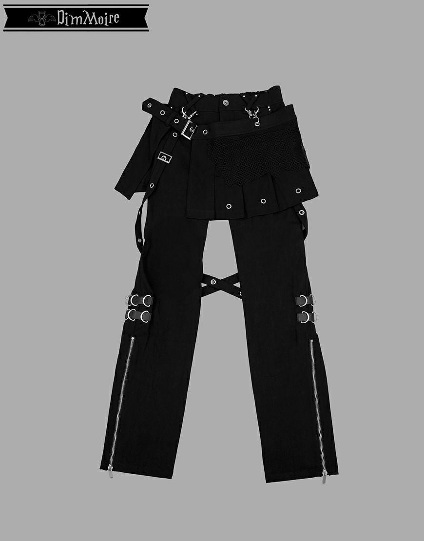 DimMoire【ディムモアール】PUNKワイドパンツ/Black