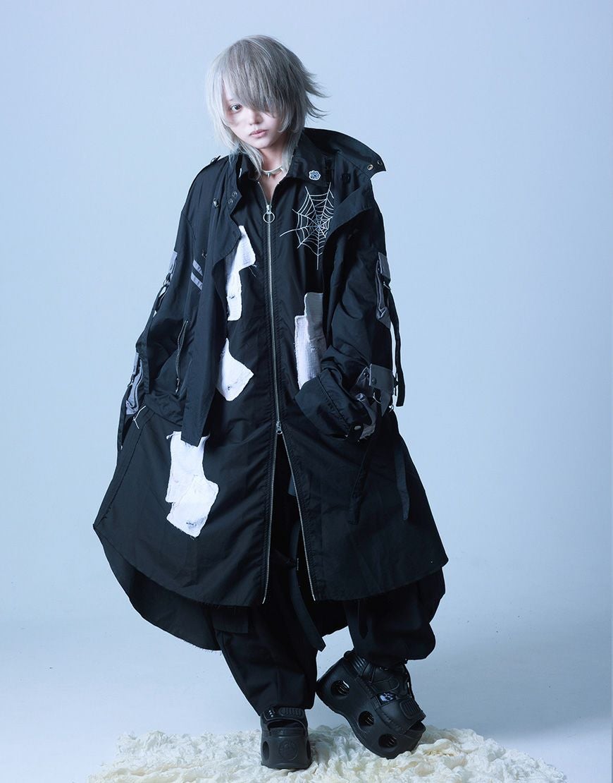 Gamchu【ガムチュ】Ghazero/ガゼロ Gauze Patch Long Zip Shirt/全2色