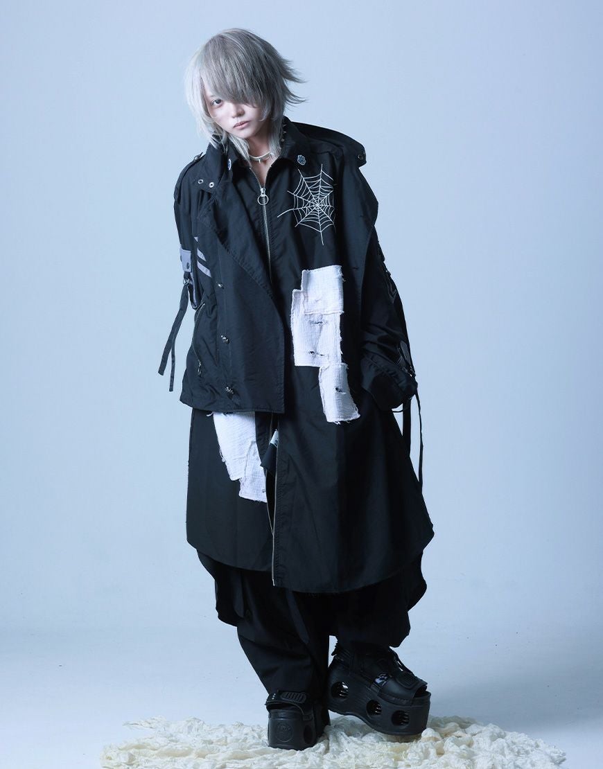 Gamchu【ガムチュ】Ghazero/ガゼロ Gauze Patch Long Zip Shirt/全2色