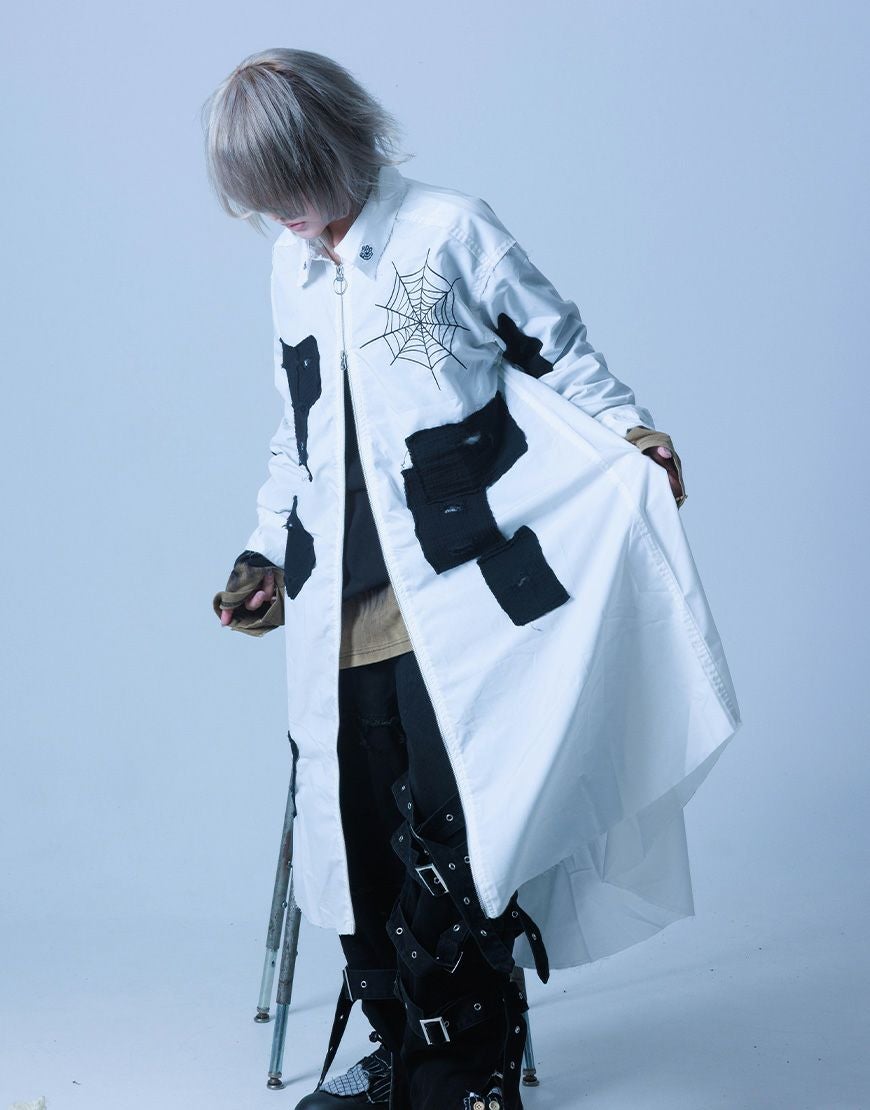 Gamchu【ガムチュ】Ghazero/ガゼロ Gauze Patch Long Zip Shirt/全2色