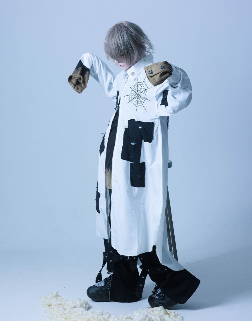 Gamchu【ガムチュ】Ghazero/ガゼロ Gauze Patch Long Zip Shirt/全2色