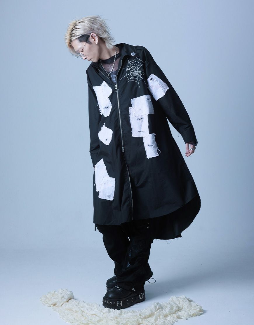Gamchu【ガムチュ】加工BORNダブルライダース Black×White Gamchu