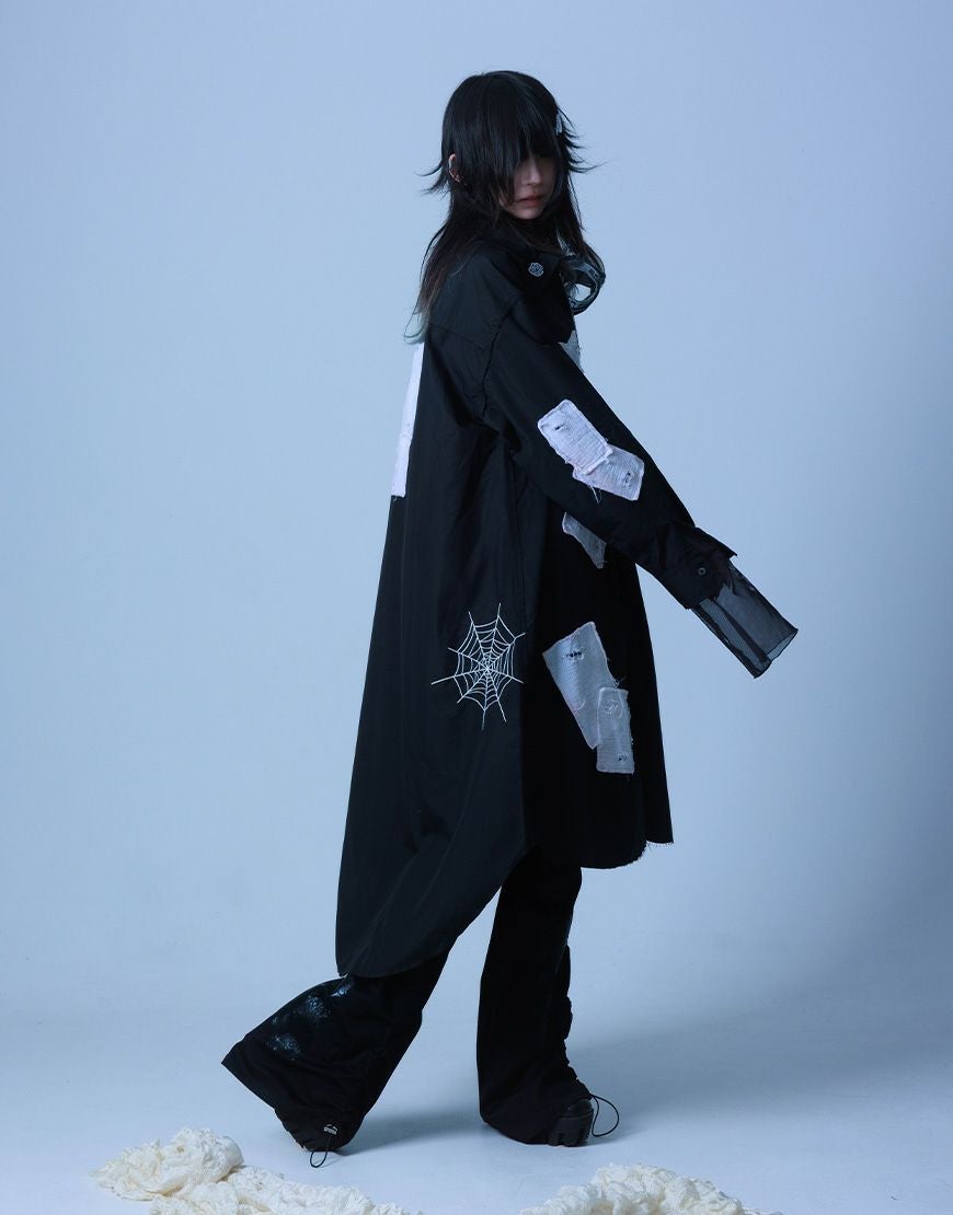 Gamchu【ガムチュ】Ghazero/ガゼロ Gauze Patch Long Zip Shirt/全2色
