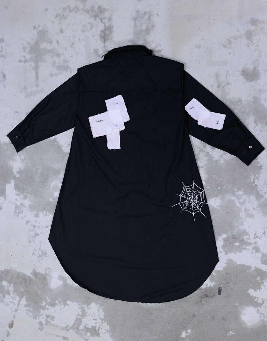 Gamchu【ガムチュ】Ghazero/ガゼロ Gauze Patch Long Zip Shirt/全2色