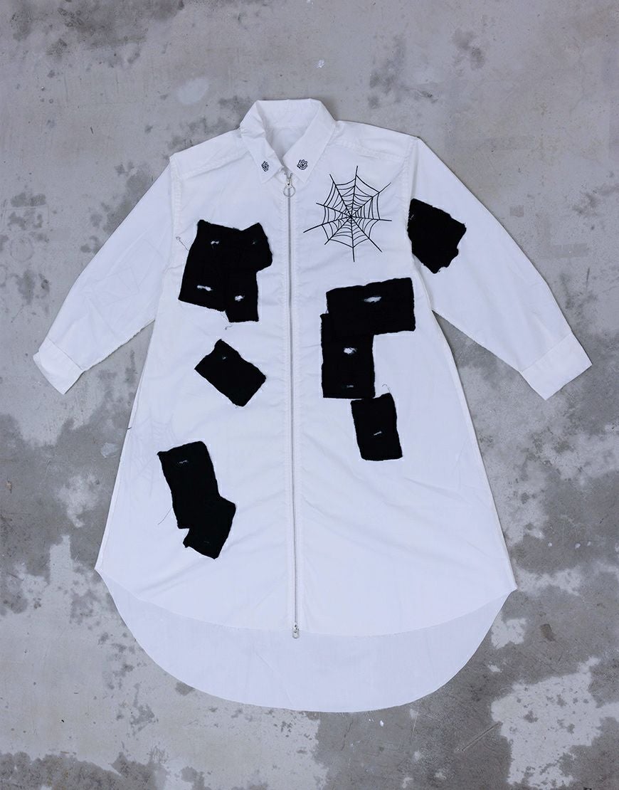 Gamchu【ガムチュ】Ghazero/ガゼロ Gauze Patch Long Zip Shirt/全2色
