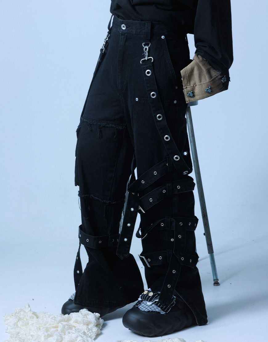 Gamchu【ガムチュ】『Beveluppa/ベベルッパ』Double Knee Belt Pants/全2色