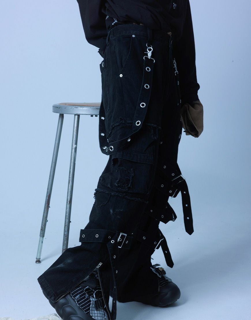 Gamchu【ガムチュ】『Beveluppa/ベベルッパ』Double Knee Belt Pants/全2色