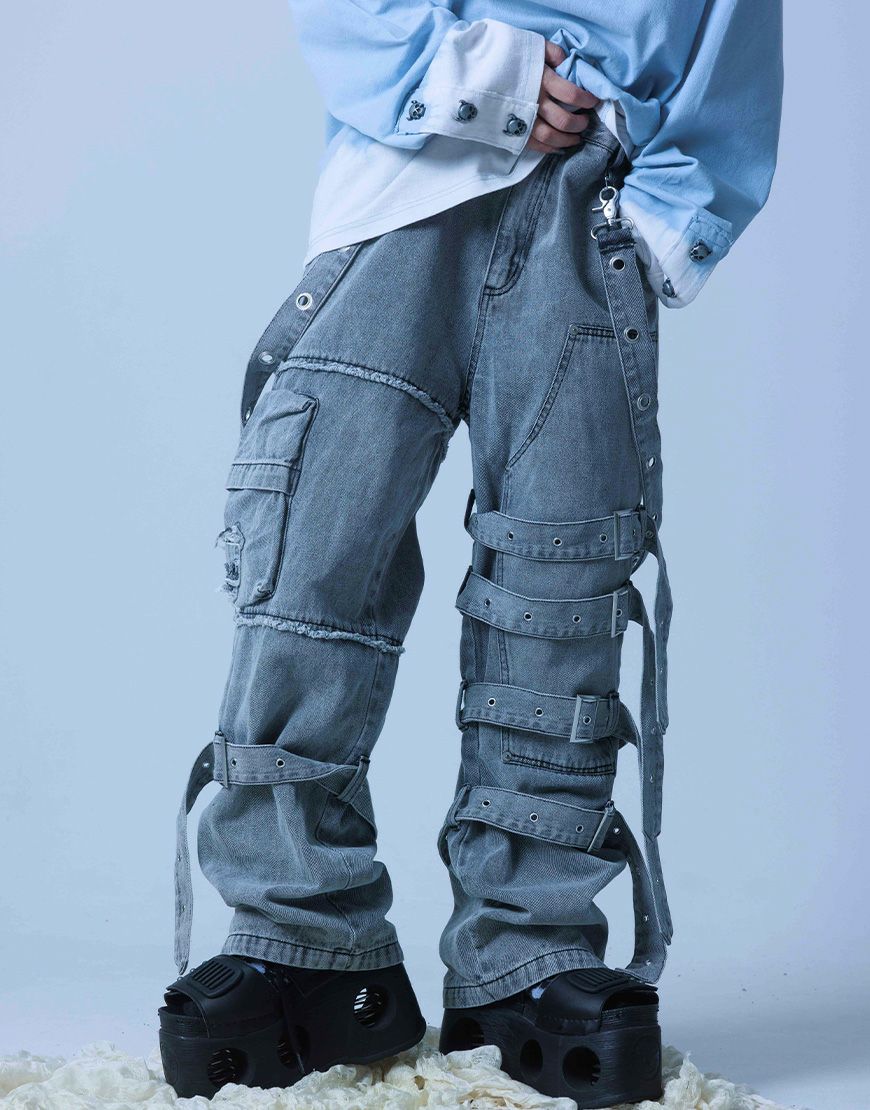 Gamchu【ガムチュ】『Beveluppa/ベベルッパ』Double Knee Belt Pants/全2色