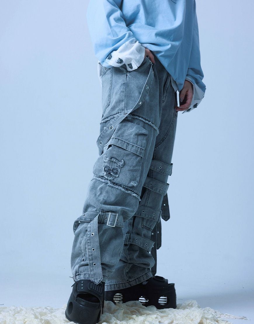 Gamchu【ガムチュ】『Beveluppa/ベベルッパ』Double Knee Belt Pants/全2色
