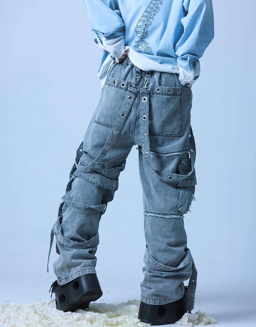 Gamchu ガムチュDoubleKneeBeltPants ブラック 在庫切れ Gamchu【ガムチュ】『Beveluppa/ベベルッパ』Double Knee Belt Pants/全2色