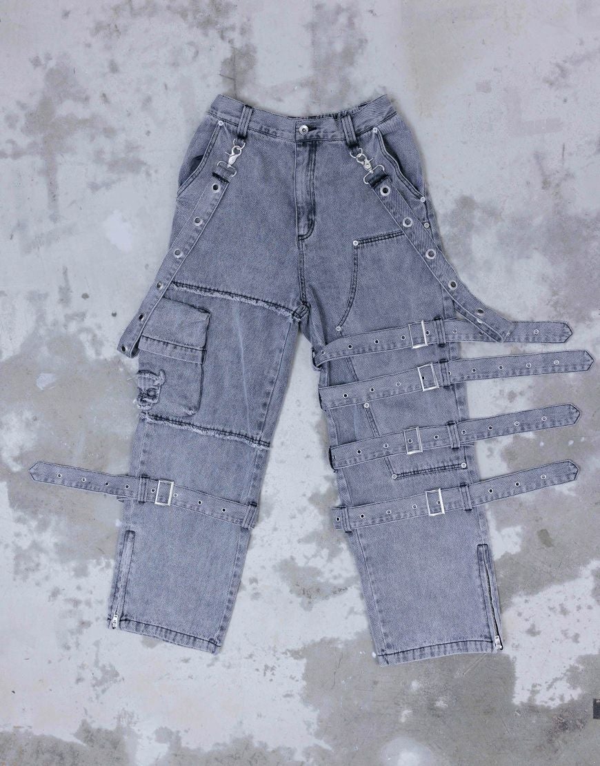 Gamchu【ガムチュ】『Beveluppa/ベベルッパ』Double Knee Belt Pants/全2色