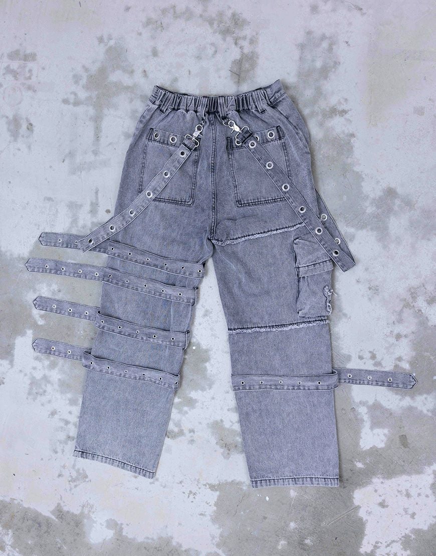 Gamchu ガムチュDoubleKneeBeltPants ブラック 在庫切れ Gamchu【ガムチュ】『Beveluppa/ベベルッパ』Double Knee Belt Pants/全2色