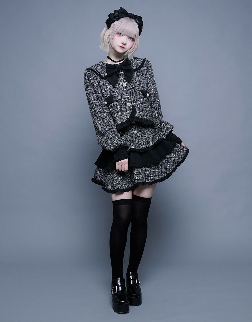 ililil【イルイルイル】令嬢地雷ちゃんツイードセーラーセットアップ/全1色