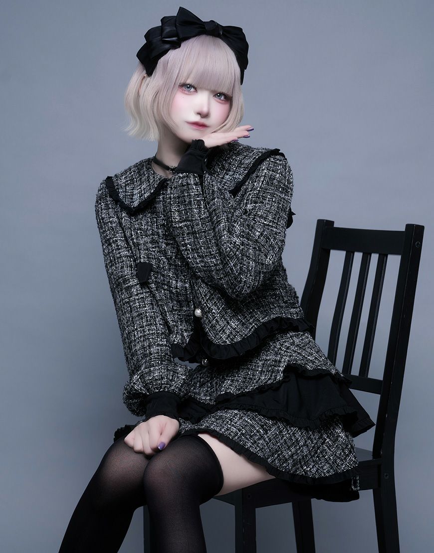 ililil【イルイルイル】令嬢地雷ちゃんツイードセーラーセットアップ/全1色