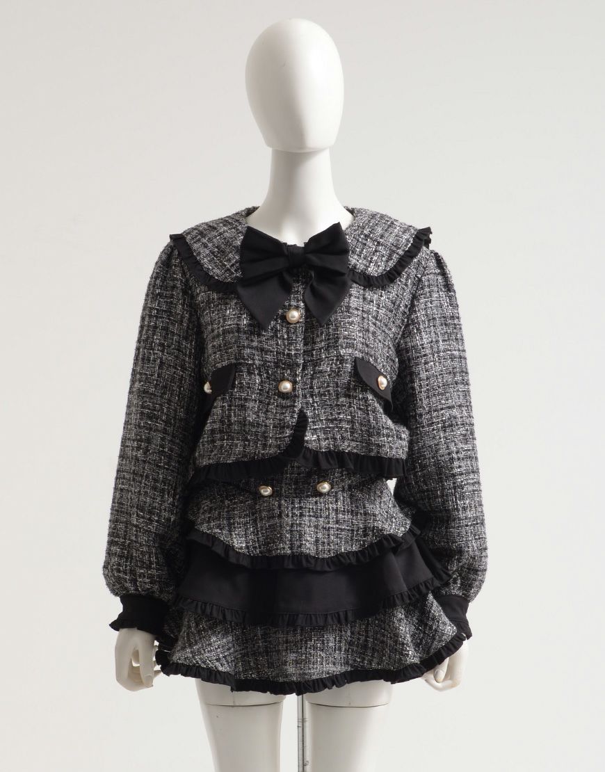 ililil【イルイルイル】令嬢地雷ちゃんツイードセーラーセットアップ/全1色