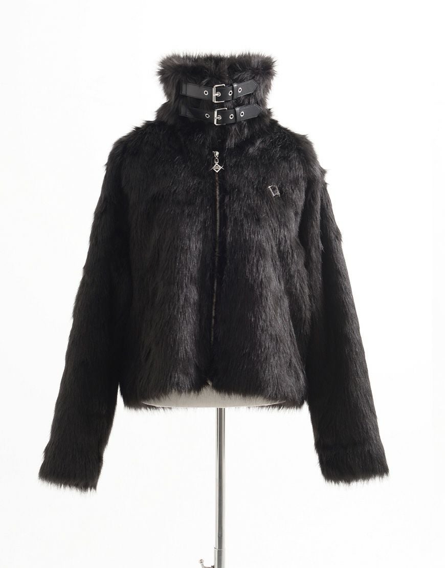 REFLEM【レフレム】ベルト付きファーブルゾン/全3色