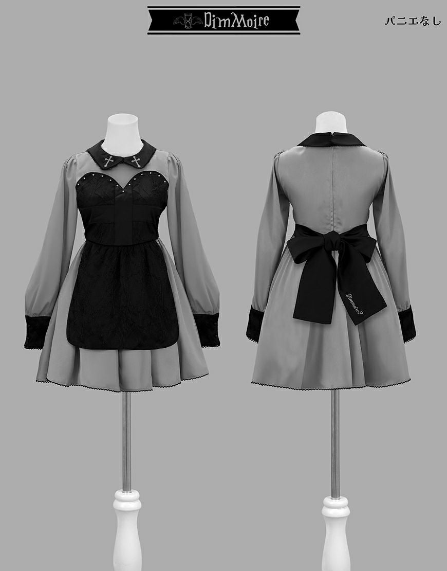 DimMoire【ディムモアール】ゴーストメイド十字ドレス/Gray
