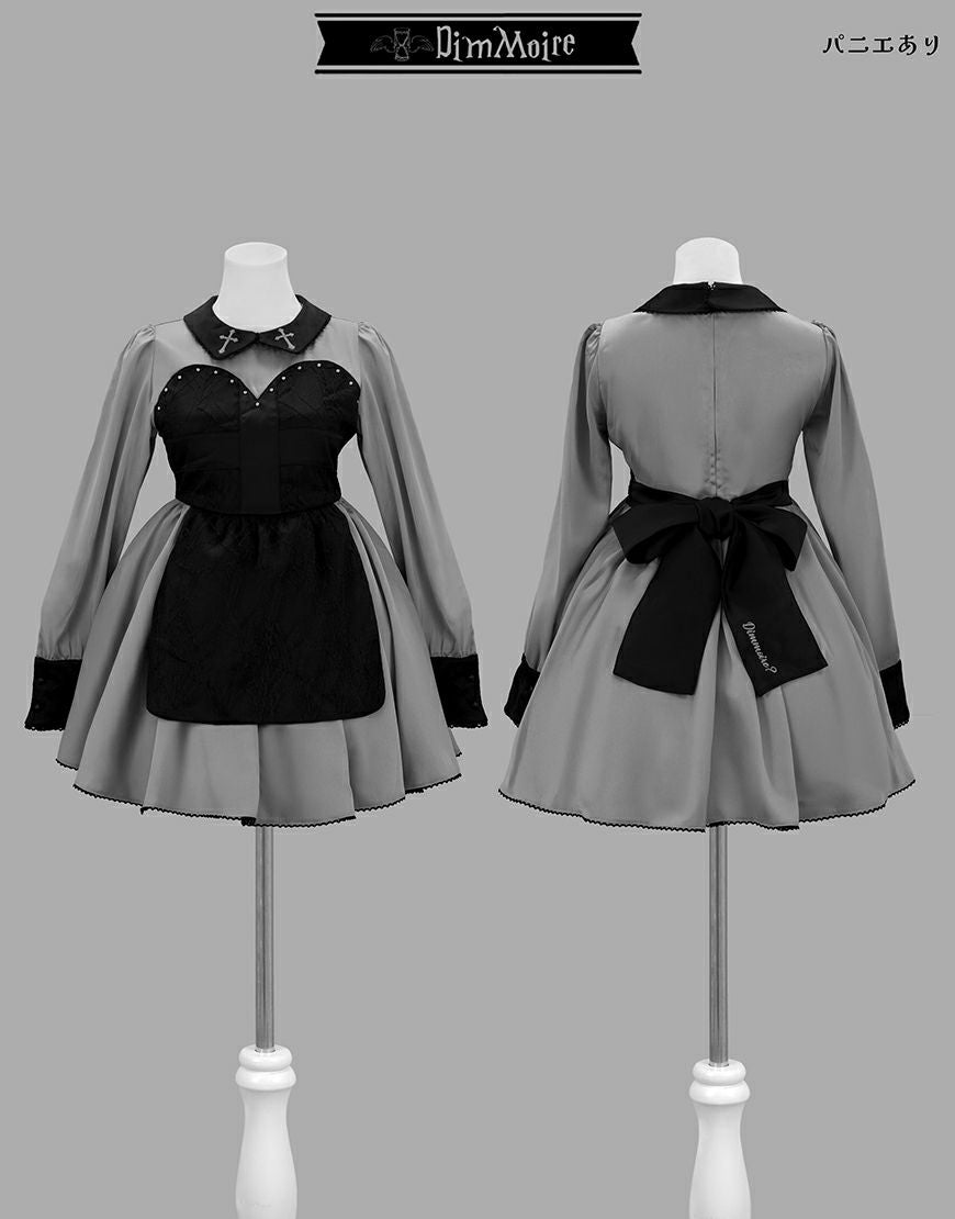 DimMoire【ディムモアール】ゴーストメイド十字ドレス/Gray