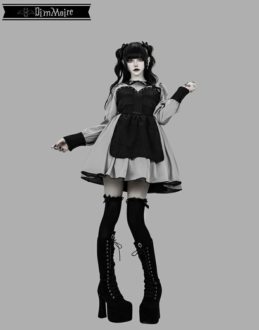 DimMoire【ディムモアール】ゴーストメイド十字ドレス/Gray