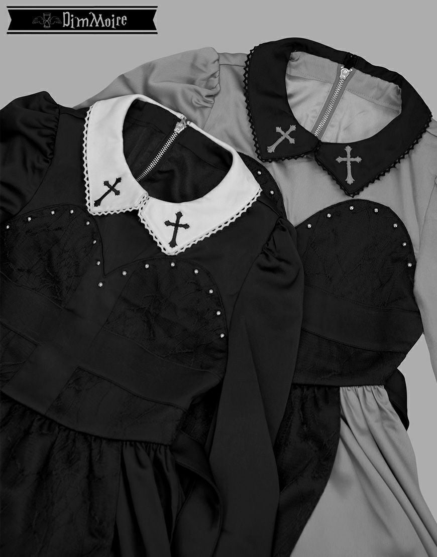 DimMoire【ディムモアール】ゴーストメイド十字ドレス/Gray