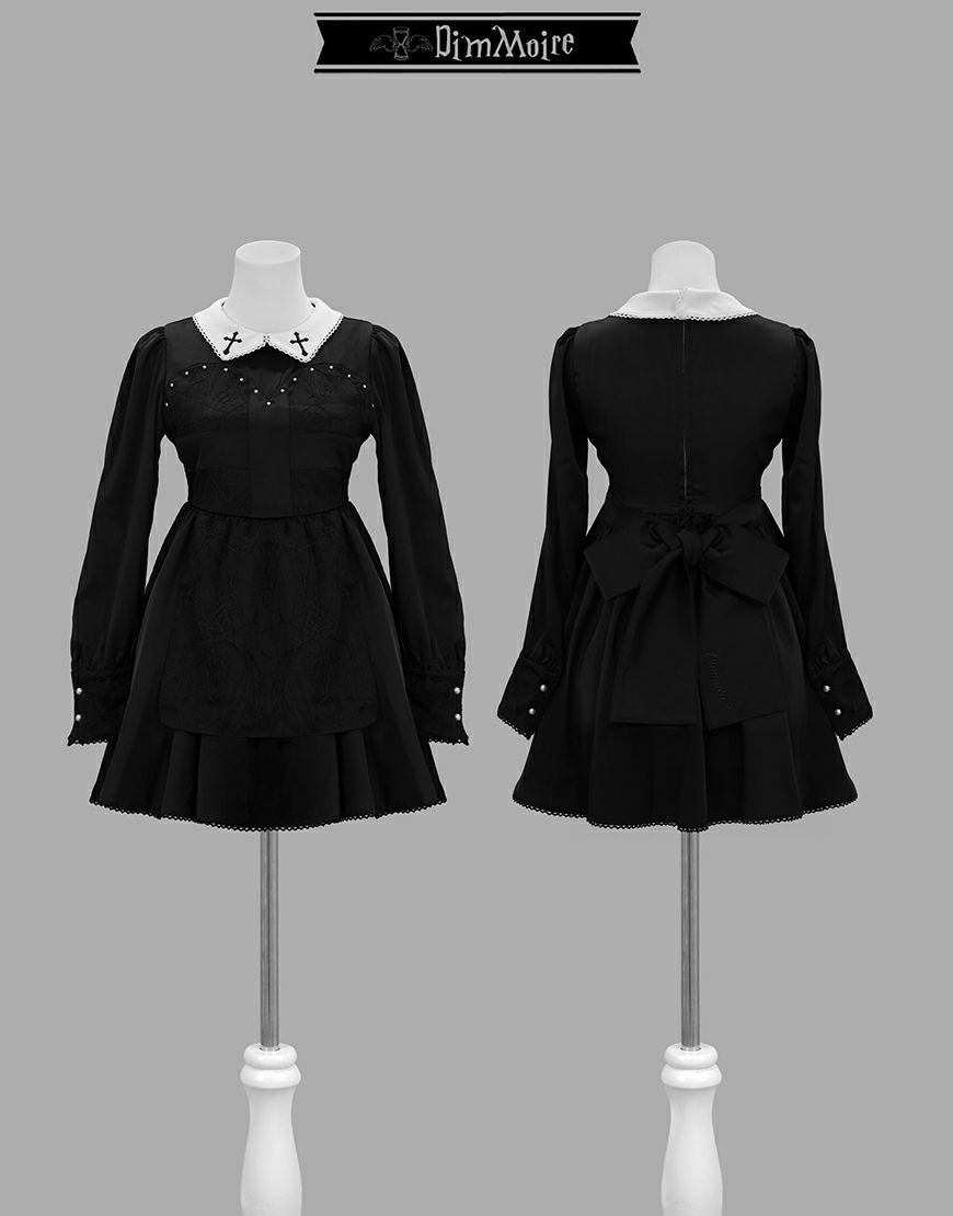 DimMoire【ディムモアール】フリルに埋もれて見る悪夢ドレス/Black×White