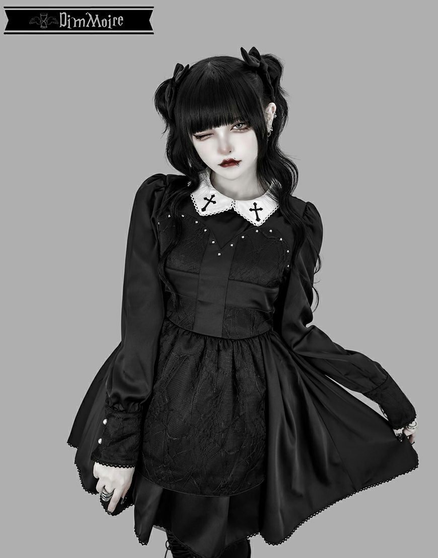 DimMoire【ディムモアール】ゴーストメイド十字ドレス/Black