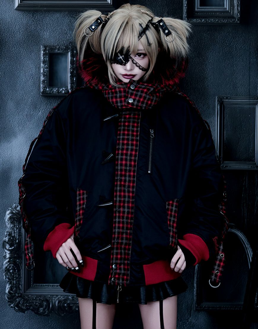 DimMoire【ディムモアール】Messy Bonesベロアスカジャン/Black