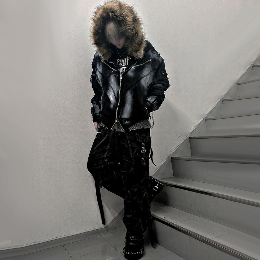 ACRO SELECT【アクロセレクト】UNDERGROUND ファー付きスプレー加工