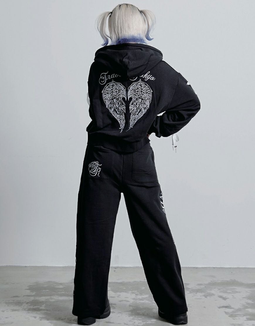 TRAVAS TOKYO【トラバストーキョー】ロゴ刺繍スウエットジップパーカー