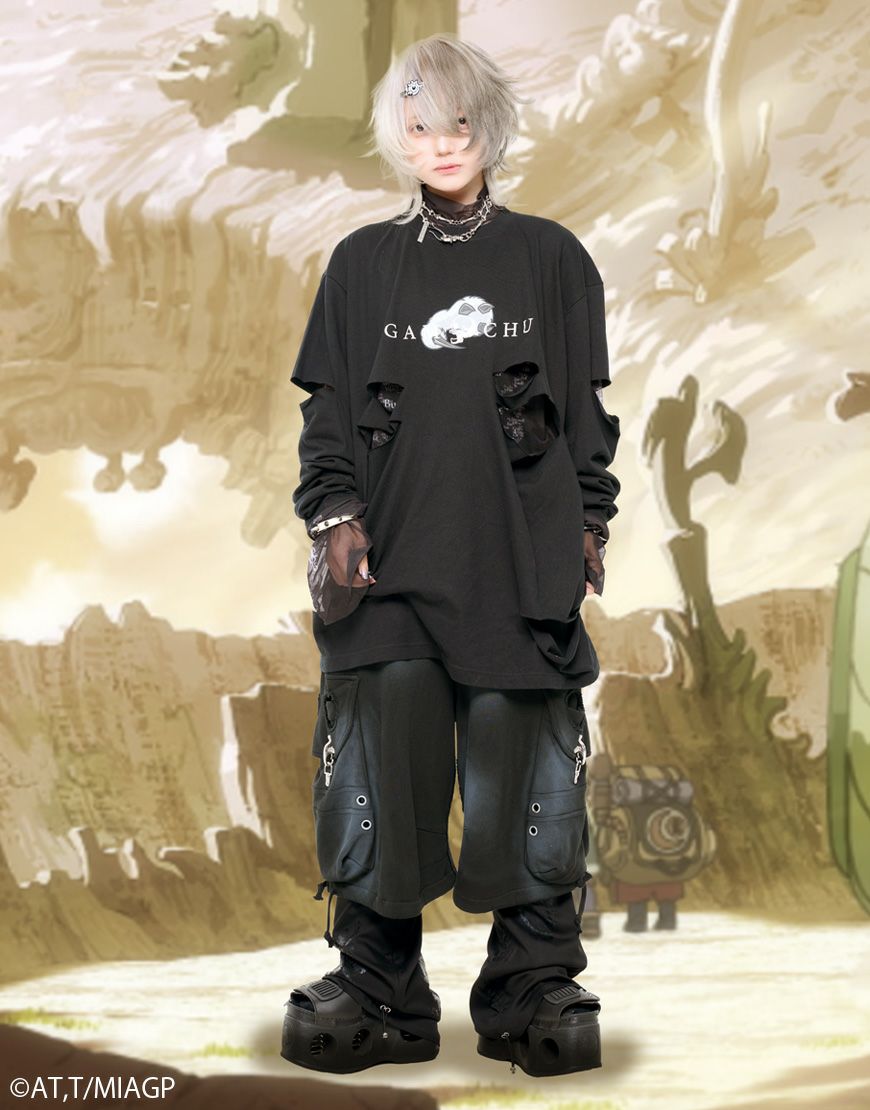 Gamchu【ガムチュ】Gamchu Gamchu × Faputa motif long sleeveTEE/全1色