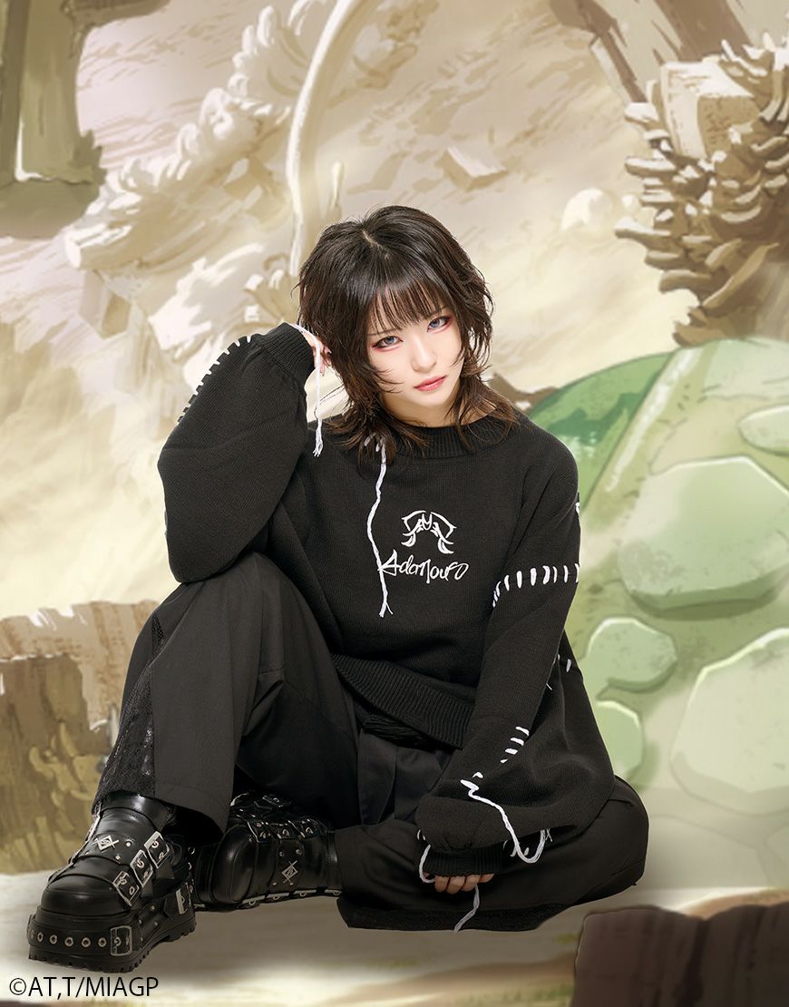 AdaNous【アダナス】AdaNous × Vueko motif hand-stitched knit/全2色
