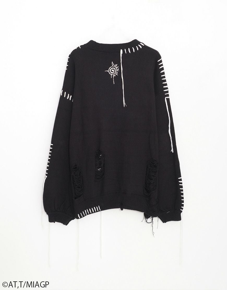 AdaNous【アダナス】AdaNous × Vueko motif hand-stitched knit/全2色