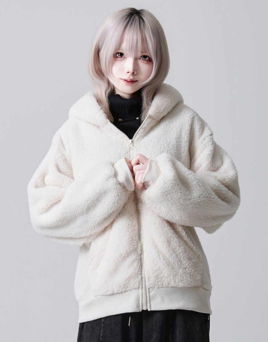 ACRO SELECT【アクロ セレクト】ねこ耳ファーボアパーカー/全4色【dl】