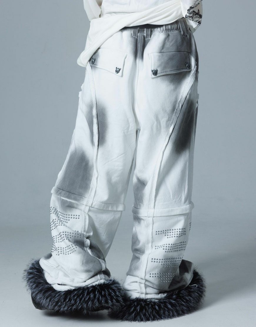 Gamchu【ガムチュ】霧中域（むちゅういき）ファー付きパンツ/全2色