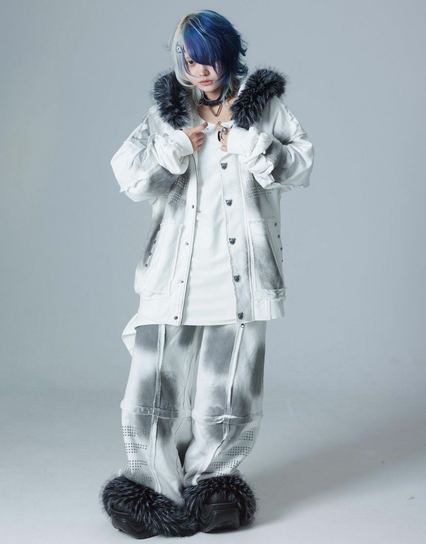 Gamchu【ガムチュ】霧中域（むちゅういき）ファー付きパンツ/全2色