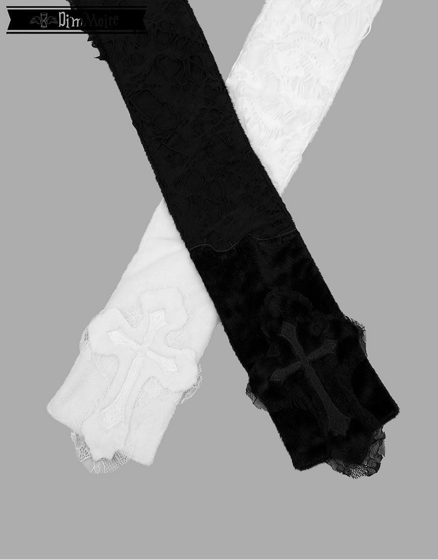 DimMoire 十字の誓いつぎはぎマフラー Black ディムモアール DimMoire【ディムモアール】十字の誓いつぎはぎマフラー/Black