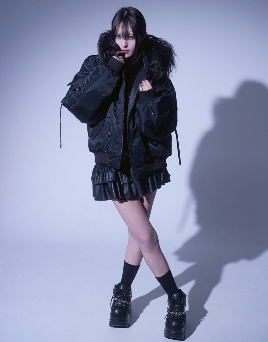 REFLEM【レフレム】スタッズ付きナイロンN2Bジャケット/全2色